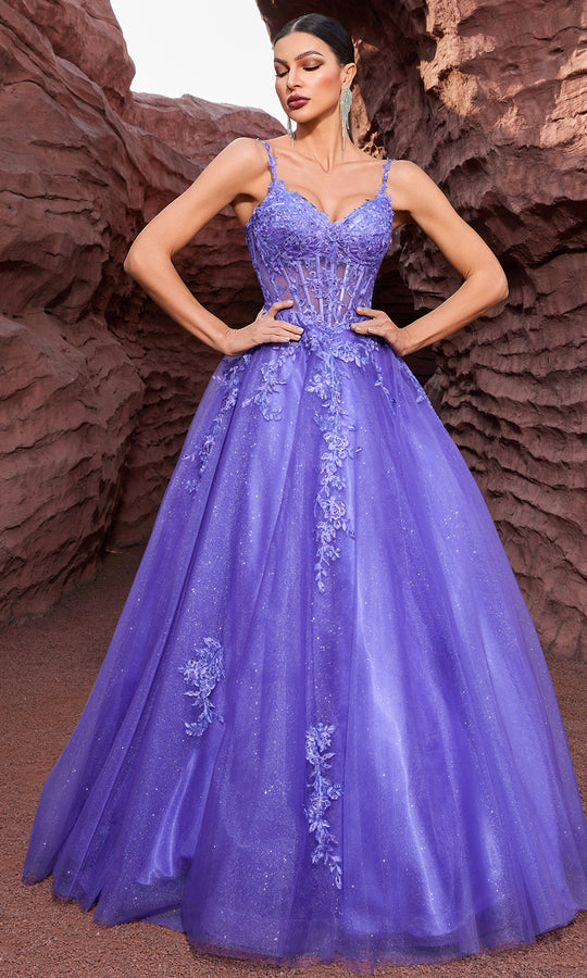J'Adore Dresses J27009 - Embroidered Floral Corset Ballgown