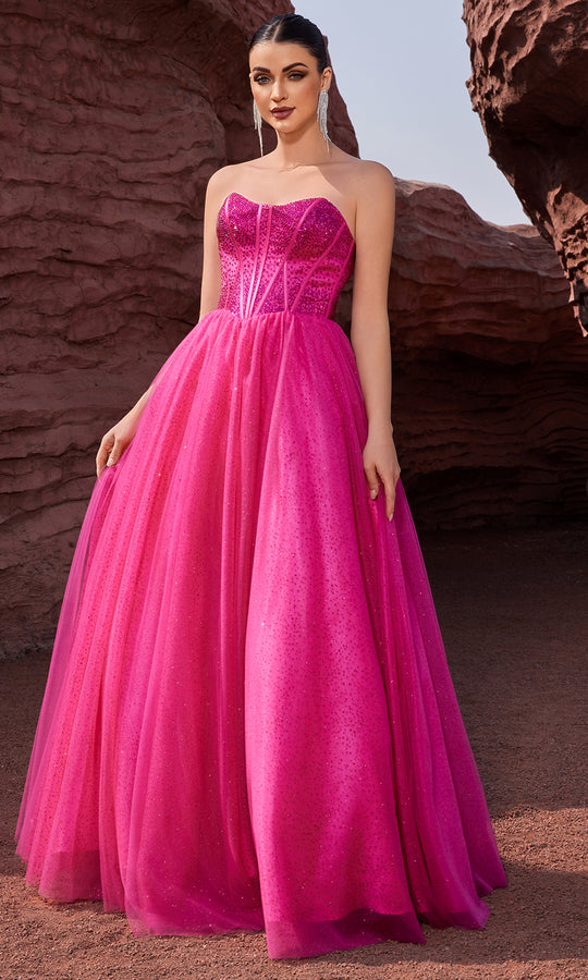 J'Adore Dresses J27017 - Sparkle Tulle Semi-Sweetheart Layered Gown