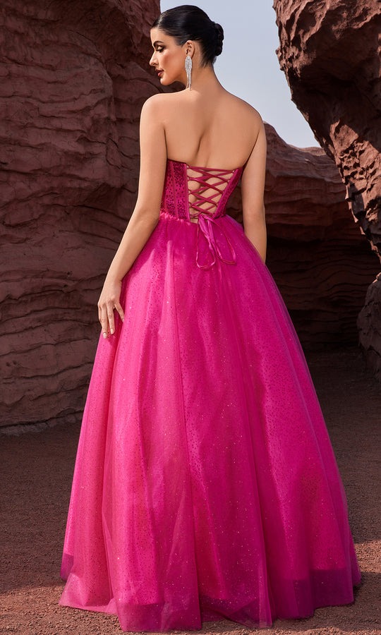 J'Adore Dresses J27017 - Sparkle Tulle Semi-Sweetheart Layered Gown
