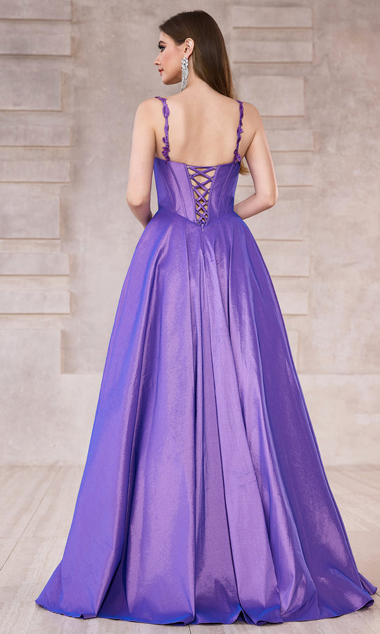 J'Adore Dresses J28002 - Lace Strap Taffeta Ballgown