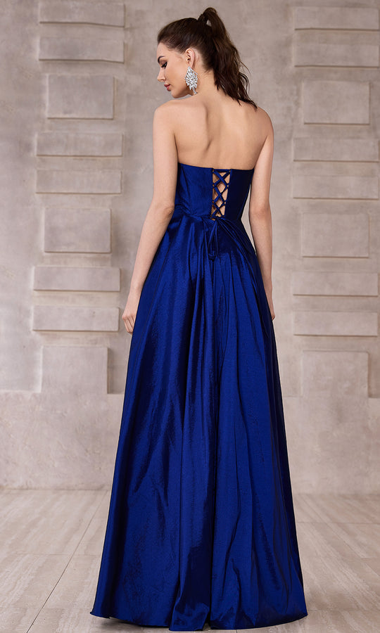 J'Adore Dresses J28013 - Beaded Accent Scoop Neck Evening Gown