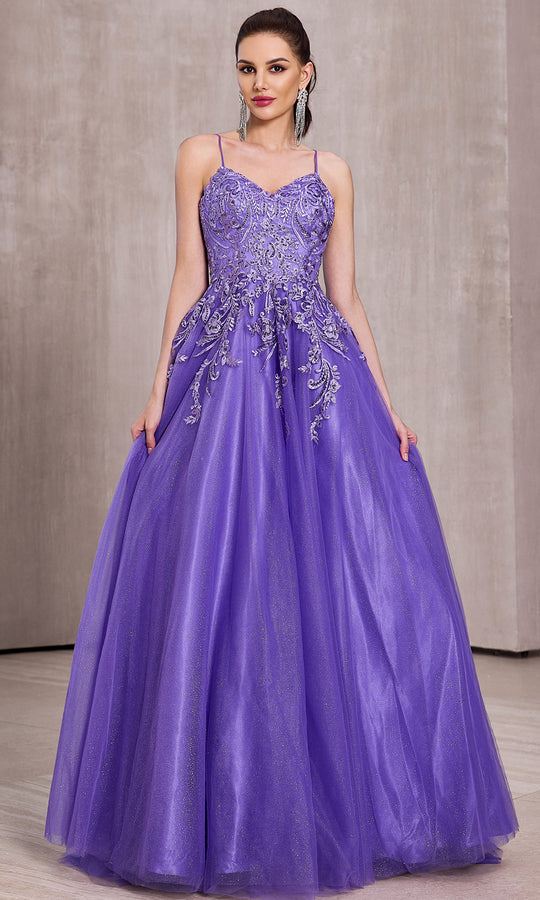 J'Adore Dresses J28026 - Embroidered Sweetheart Sparkle Tulle Gown