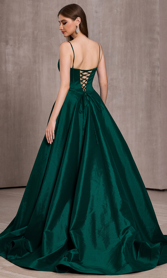J'Adore Dresses J28046 - Corset Detail Spaghetti Strap Ballgown
