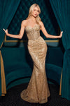 La Divine J871 Embellished Fitted Mermaid Gown Sage / 14