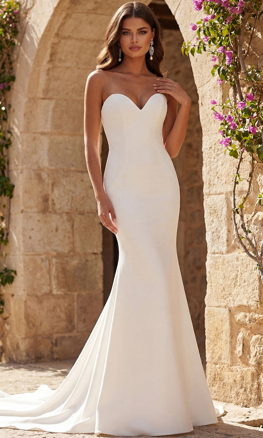 Jovani Bridal JB45113 - Bow Back Mermaid Long Gown