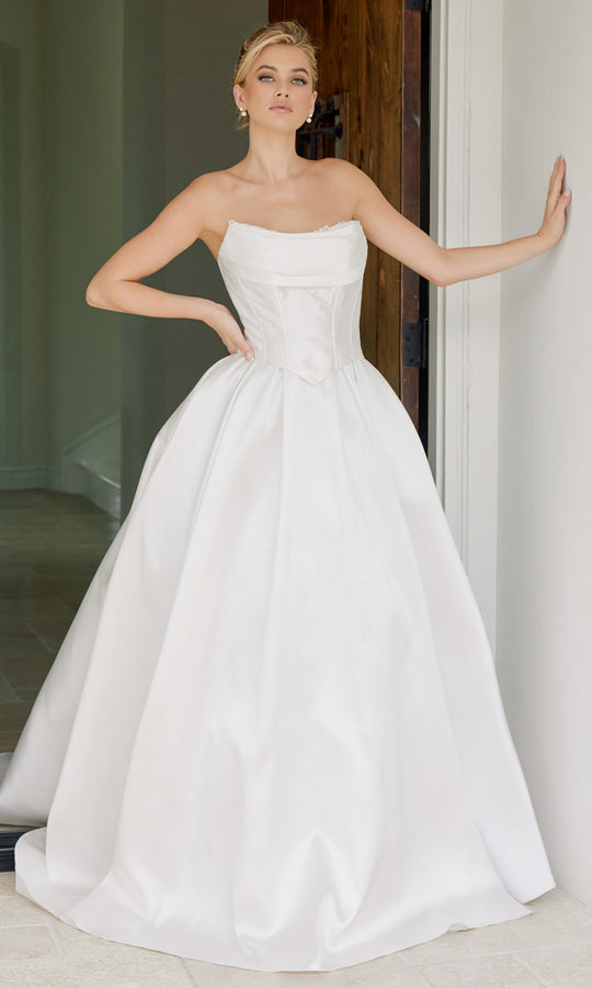 Nox Anabel JE1073 - A-Line Tulle Gown with Illusion Bodice