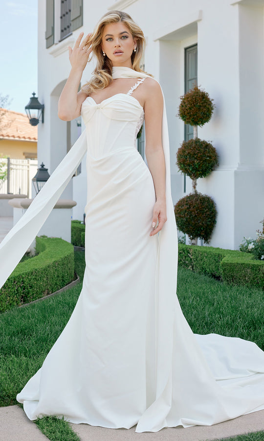 Nox Anabel JE1079 - Strapless Draped Bridal Gown