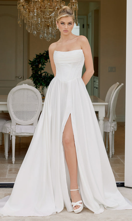 Nox Anabel JE1082 - Strapless A Line Bridal Gown