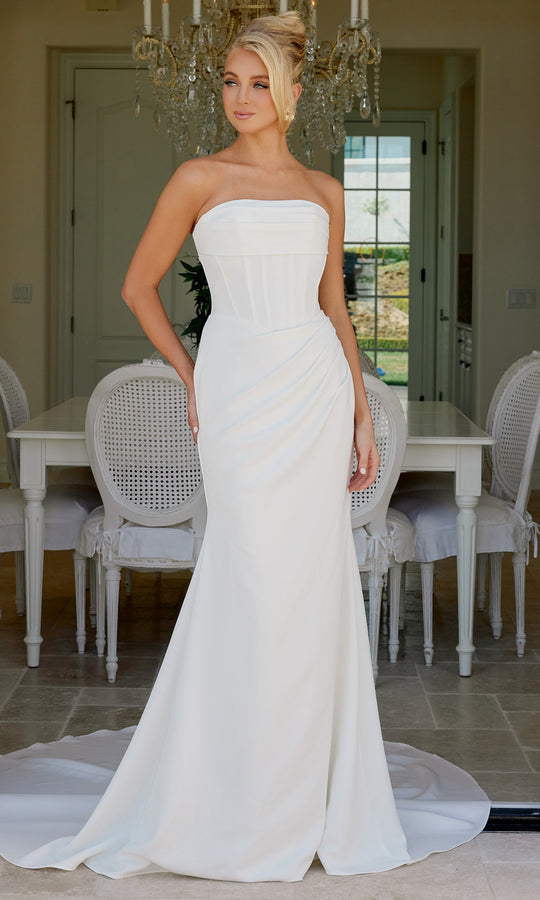 Nox Anabel JE1084 - Strapless Column Bridal Gown