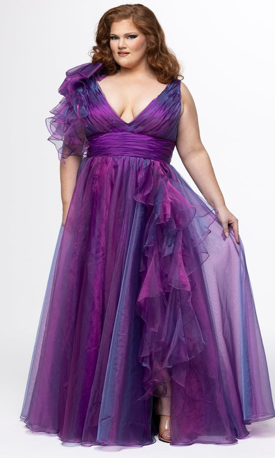 Johnathan Kayne for Sydney's Closet JK2611 - Ruffle Shoulder Gown