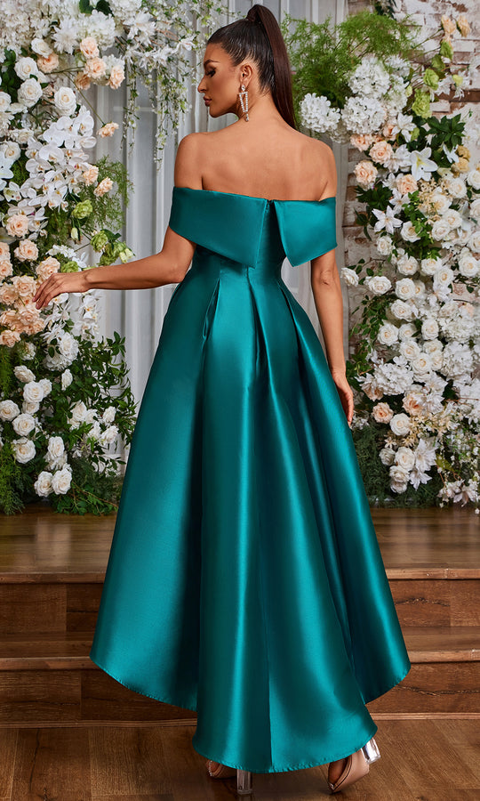 J'Adore Dresses JM304 - Off Shoulder High Low Evening Dress