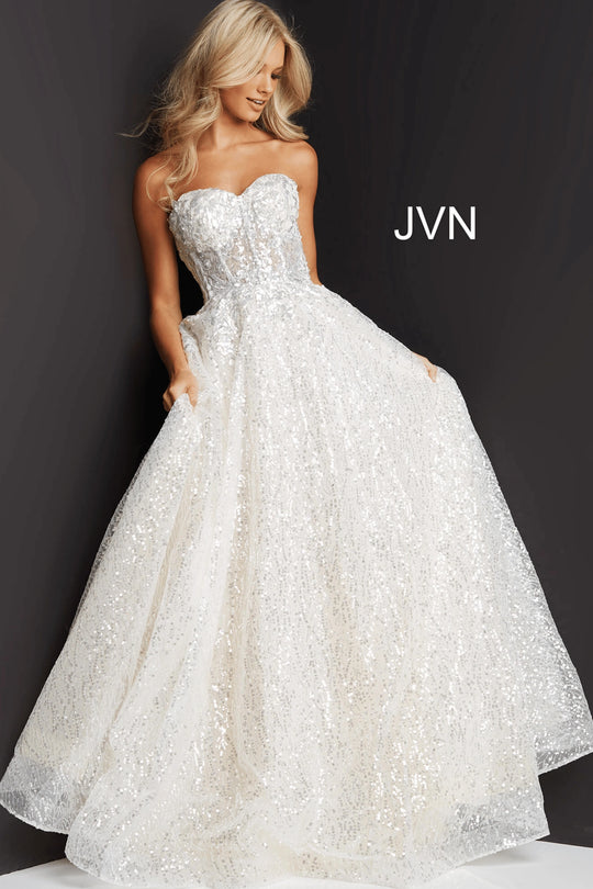 Jovani 08417 - Strapless Corset Prom Dress