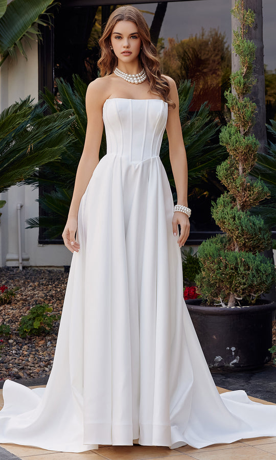 Nox Anabel JW1045 - Strapless A Line Bridal Gown