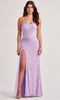 Colette by Daphne LC9003 - Corset Bodice Lace Prom Dress In Purple