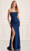 Colette by Daphne LC9003 - Corset Bodice Lace Prom Dress In Blue