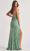 Colette by Daphne LC9003 - Corset Bodice Lace Prom Dress In Green