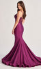 Colette by Daphne LC9011 - Lace Corset Mermaid Evening Dress In Purple