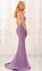 Colette by Daphne LC9060 - Ruched Crisscross Back Prom Dress In Purple