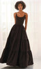 Colette by Daphne LC9070 - Scoop Neck Tiered A-Line Prom Dress In Black