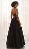Colette by Daphne LC9070 - Scoop Neck Tiered A-Line Prom Dress In Black