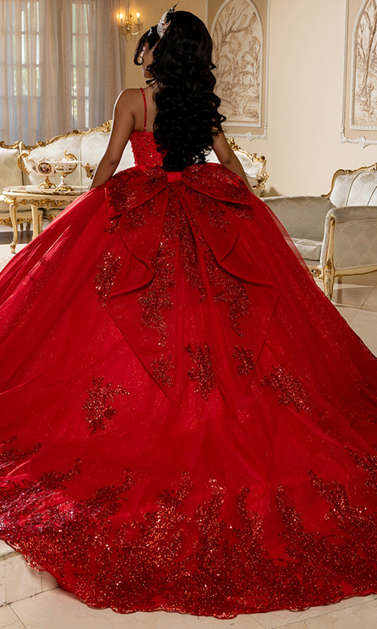 May Queen LK287 - Sweetheart Beaded Corset Quince Ballgown