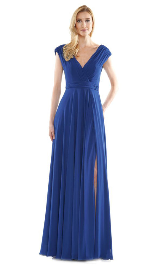 Marsoni by Colors M251-1 - Chiffon A-Line Gown with Gathered Sleeves