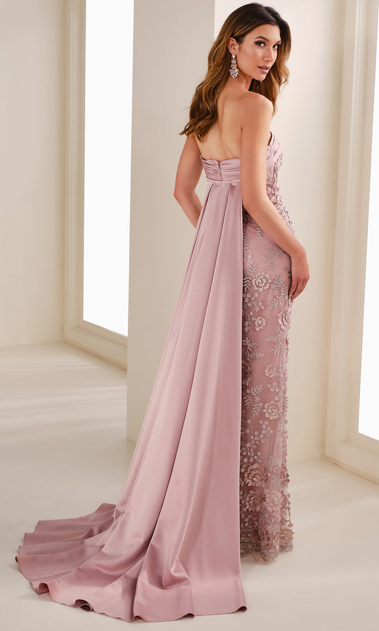 Montage by Mon Cheri M3110 - Strapless Sheath Gown with Watteau Train