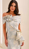 Montage by Mon Cheri M3214 - Strapless Neckline Floral Brocade Dress In Blue