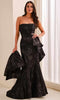 Montage by Mon Cheri M3214 - Strapless Neckline Floral Brocade Dress In Black