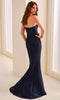 Montage by Mon Cheri M3219 - Strapless Asymmetric Embroidered Dress In Blue