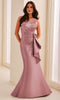 Montage by Mon Cheri M3219 - Strapless Asymmetric Embroidered Dress In Purple