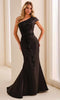 Montage by Mon Cheri M3222 - Mermaid Bead Embellished Long Dress In Black