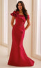 Montage by Mon Cheri M3224 - Sculptural Off Shoulder Mermaid Dress In Red
