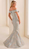 Montage by Mon Cheri M3225 - Off Shoulder Mermaid Textured Dress In Green