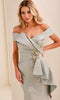 Montage by Mon Cheri M3225 - Off Shoulder Mermaid Textured Dress In Green