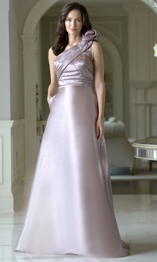 Marsoni by Colors M331 - Glossy Organza One Shoulder Gown