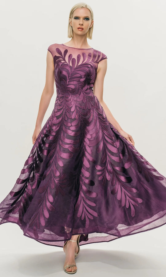 Hynes Park - M343 Floral Embroidered High Low A-line Dress