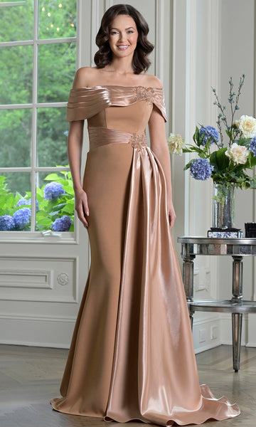 Marsoni M347 Long Formal Dress Antique Gold / 8