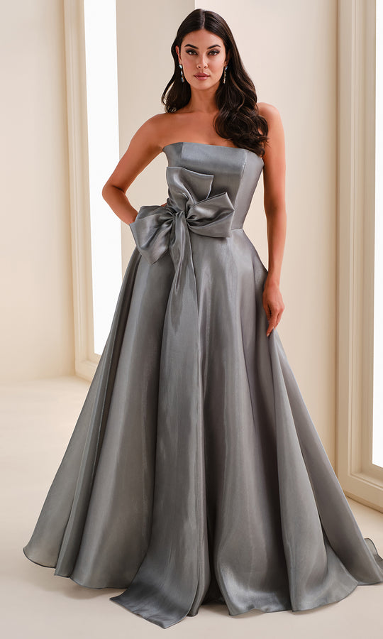 Montage M4207 - Strapless Crystal Organza A-Line Gown