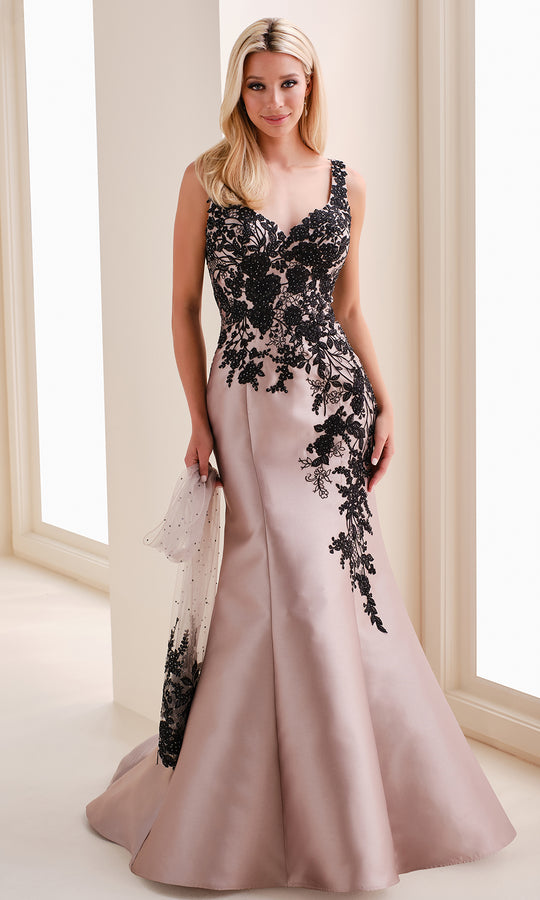 Montage M4212 - Sleeveless Embroidered Fit and Flare Gown