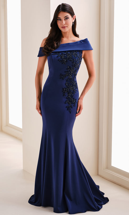 Montage M4214 - Asymmetric Mermaid Gown with Beaded Detail
