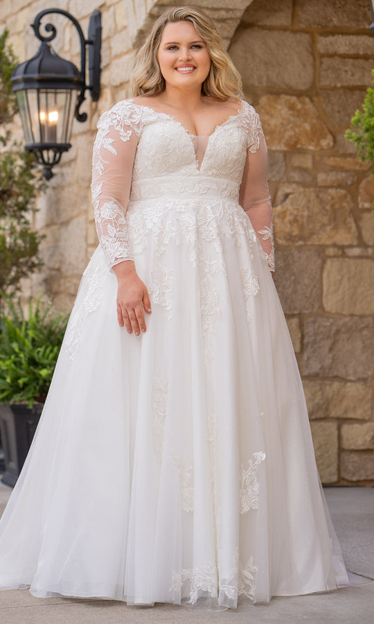 Sydney's Closet Bridal MB2615 - Ornate Floral Applique Bridal Gown