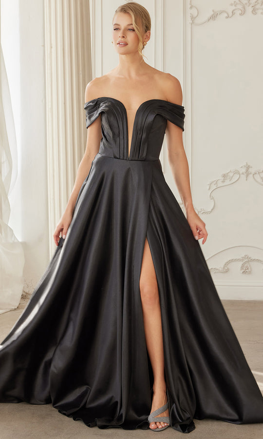 Nox Anabel ME150 - Off Shoulder Pleated Evening Gown