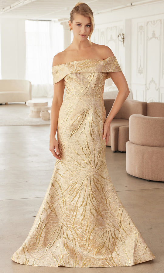 Nox Anabel MJ144 - Off Shoulder Fitted Evening Gown