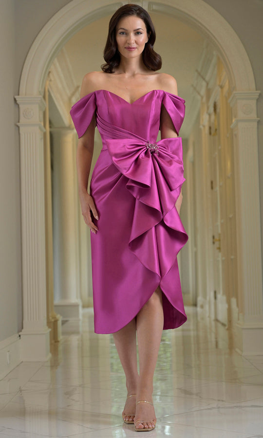 Marsoni by Colors MV1389 - Off Shoulder Sweetheart Dress with Bow