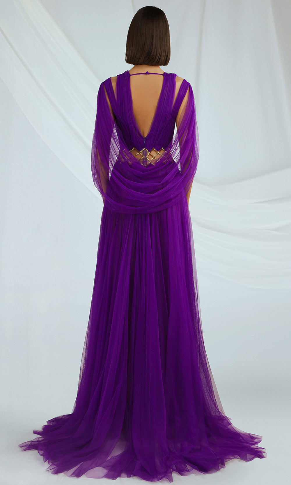 Gatti Nolli Couture - OP-4776 Embroidered Deep V-neck Ballgown main image 1