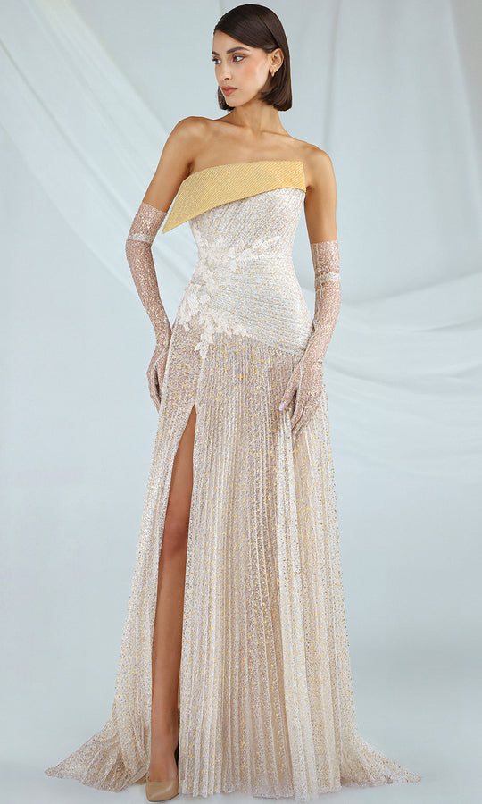 Gatti Nolli Couture OP-7336 - Pleated Skirt Evening Dress