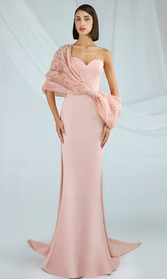 Gatti Nolli Couture OP-7378 - Sweetheart Embroidered Tulle Wrap Gown