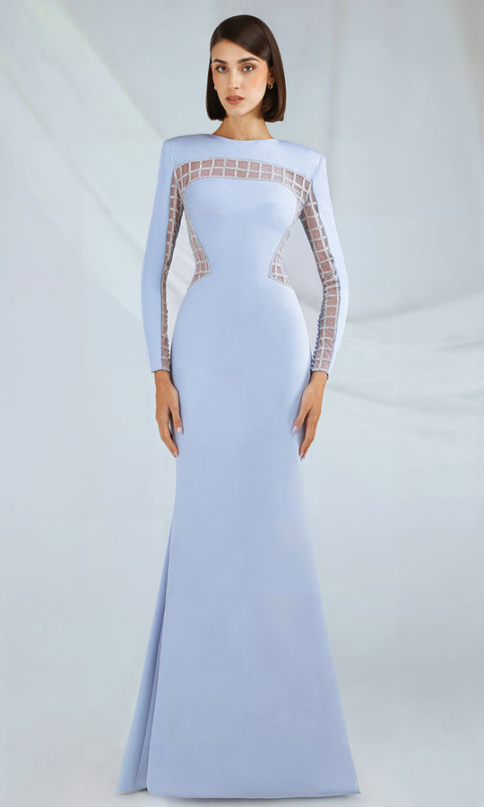 Gatti Nolli Couture OP-7387 - Illusion Paneled Crepe Mermaid Gown