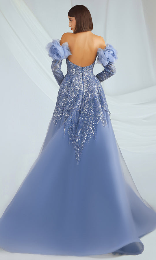 Gatti Nolli Couture OP-7388 - Geometric Sequin Sweetheart Tulle Gown